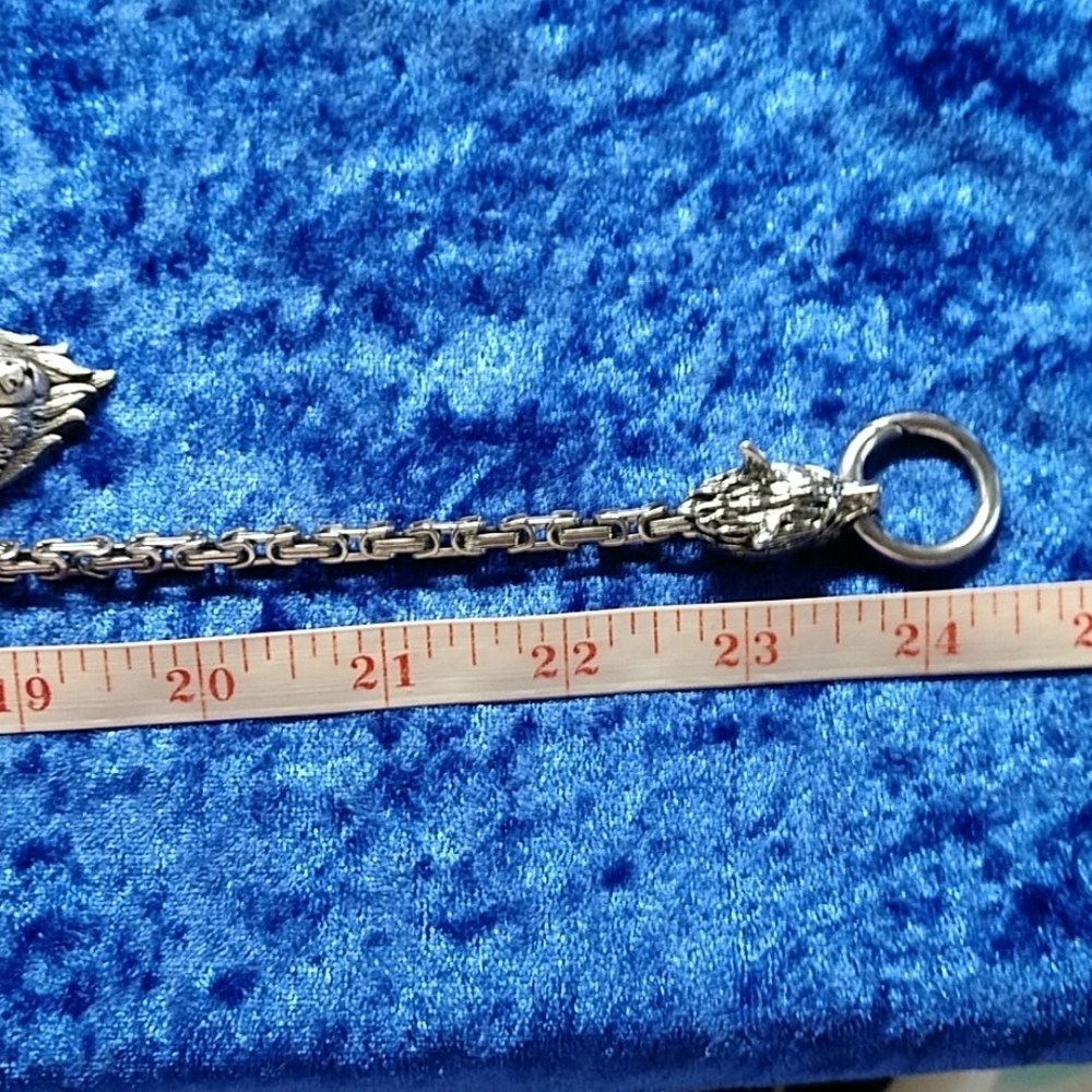 Versatile Nordic Viking Stainless Wolf Head Necklace Statement piece - Picture 11 of 14